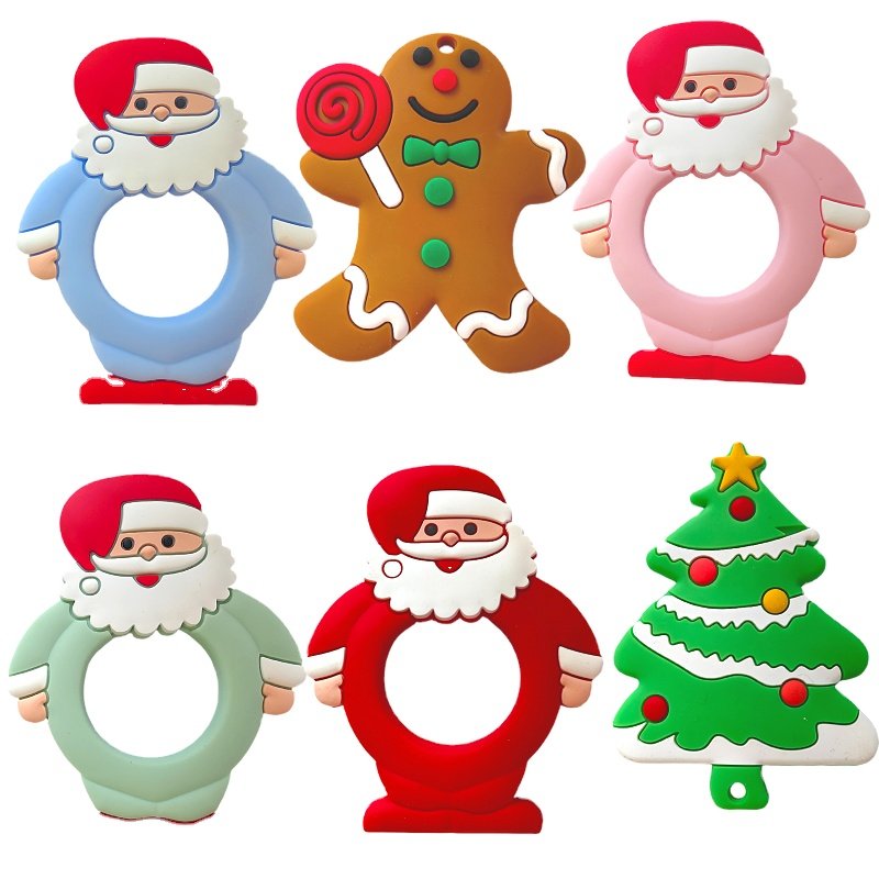 wholesale bpa free cartoon silicone chew toy soft kids sensory christmas teether for babies wholesale bpa free cartoon silicone chew toy soft kids sensory christmas teether for babies