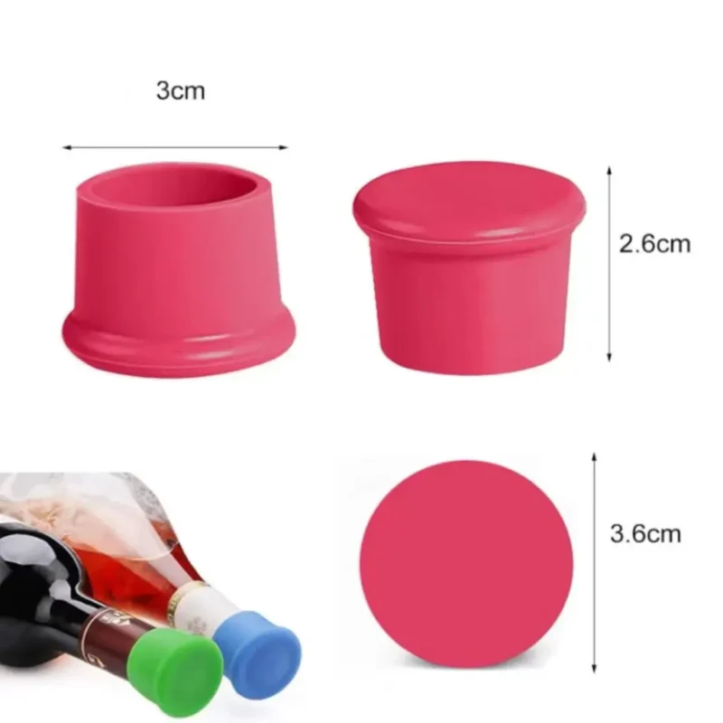 wholesale reusable silicone wine bottle stopper air tight leakproof seal for champagne & beer beverages