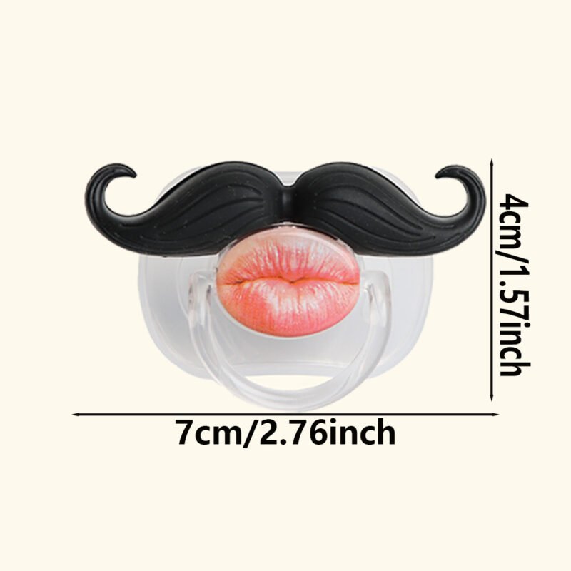 original best seller mustache shape baby pacifier bpa free silicone teething toy for 0 24 m, funny novelty design,fast shipping