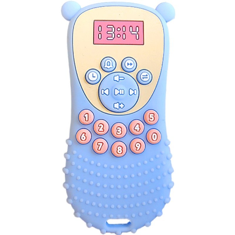 2025 new bear phone shape baby teether, food grade silicone soft chew toy, ce cpc certified with free sample