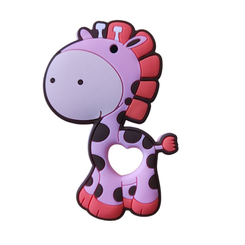 new arrival cute giraffe shape silicone teether toy bpa free soft food grade safe infant newborn safe chew toy safety features