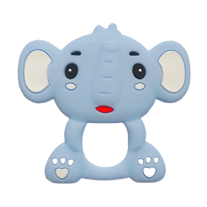 3 in 1 elephant teether safe chewing, sensory & gum relief | food grade silicone | easy grip for infants
