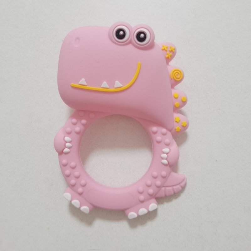 yikang2025new year dinosaur baby teether toy with rattle ce & cpc certified (4 colors)
