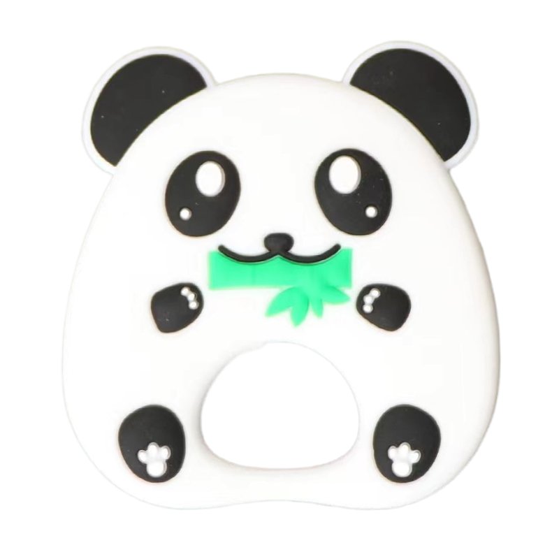 superior quality bpa free silicone baby teether chewable panda ring design soft toy with food grade rattle feature superior quality bpa free silicone baby teether chewable panda ring design soft toy with food grade rattle feature
