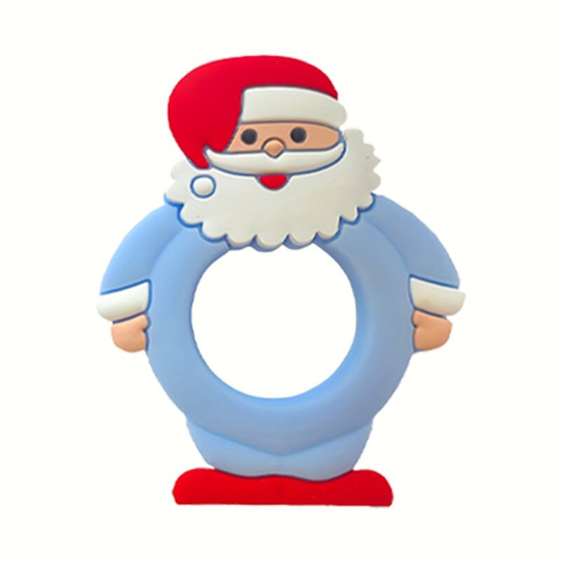 hot new arrival cute bpa free unisex silicone teether soft food grade material perfect christmas toy for babies