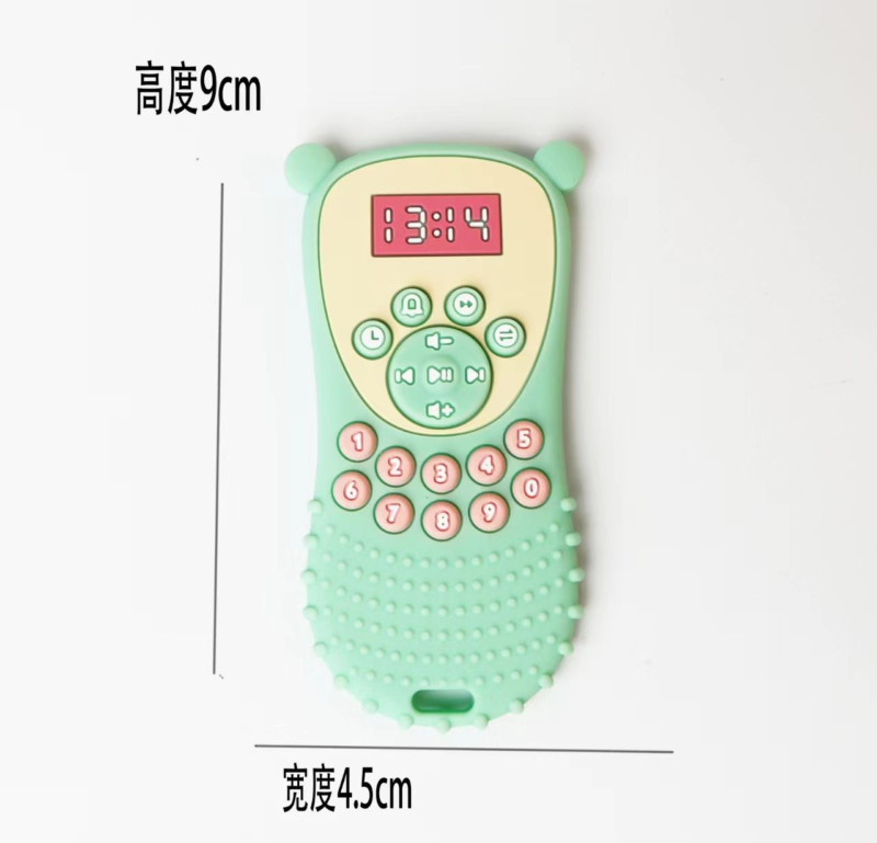 food grade silicone bear phone teether toy 2025 cute & safe baby sensory teething toy with cpc/ce certification