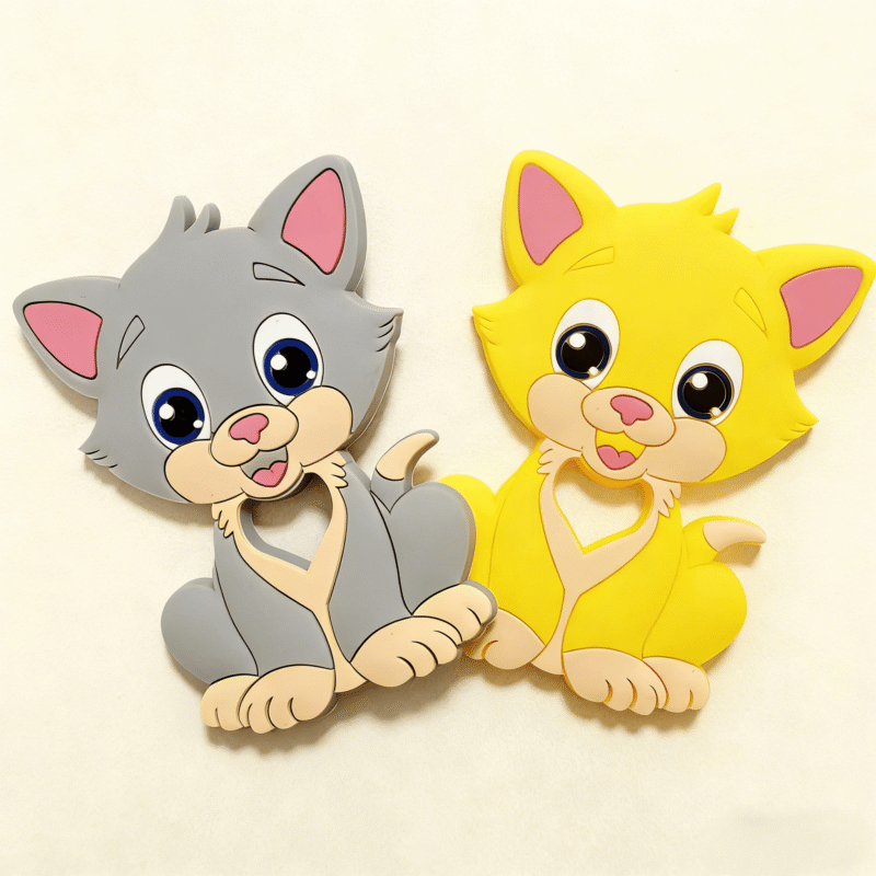 factory direct high quality fox teether, made from food grade silicone, fast shipping guaranteed