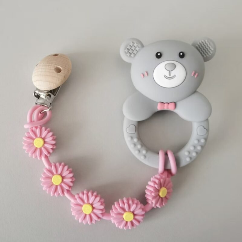 yikang 2025 rattle & teether set bpa free silicone toy, perfect for christmas & new year gifts, fast shipping